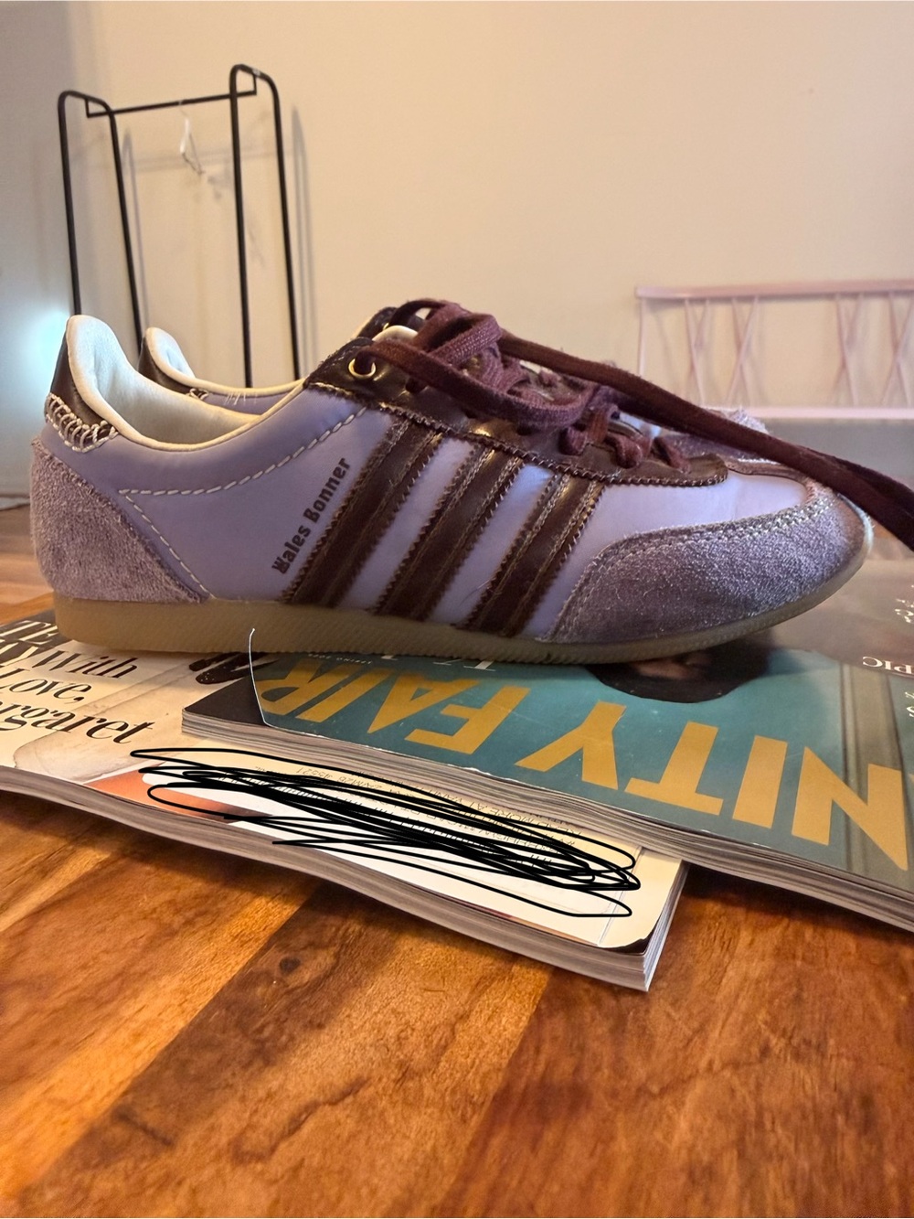 adidas Samba Sneakers in Lavender and Brown US Men’s 5/Women’s 6 - Picture 5 of 7